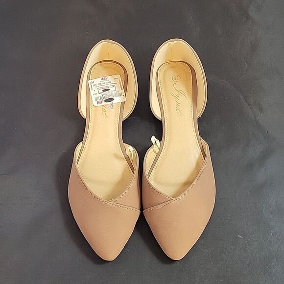 BRAND NEW LYNX POINTED TOE D'ORSAY SLIP ON WOMEN"S FLAT SHOE - Picture 2 of 15